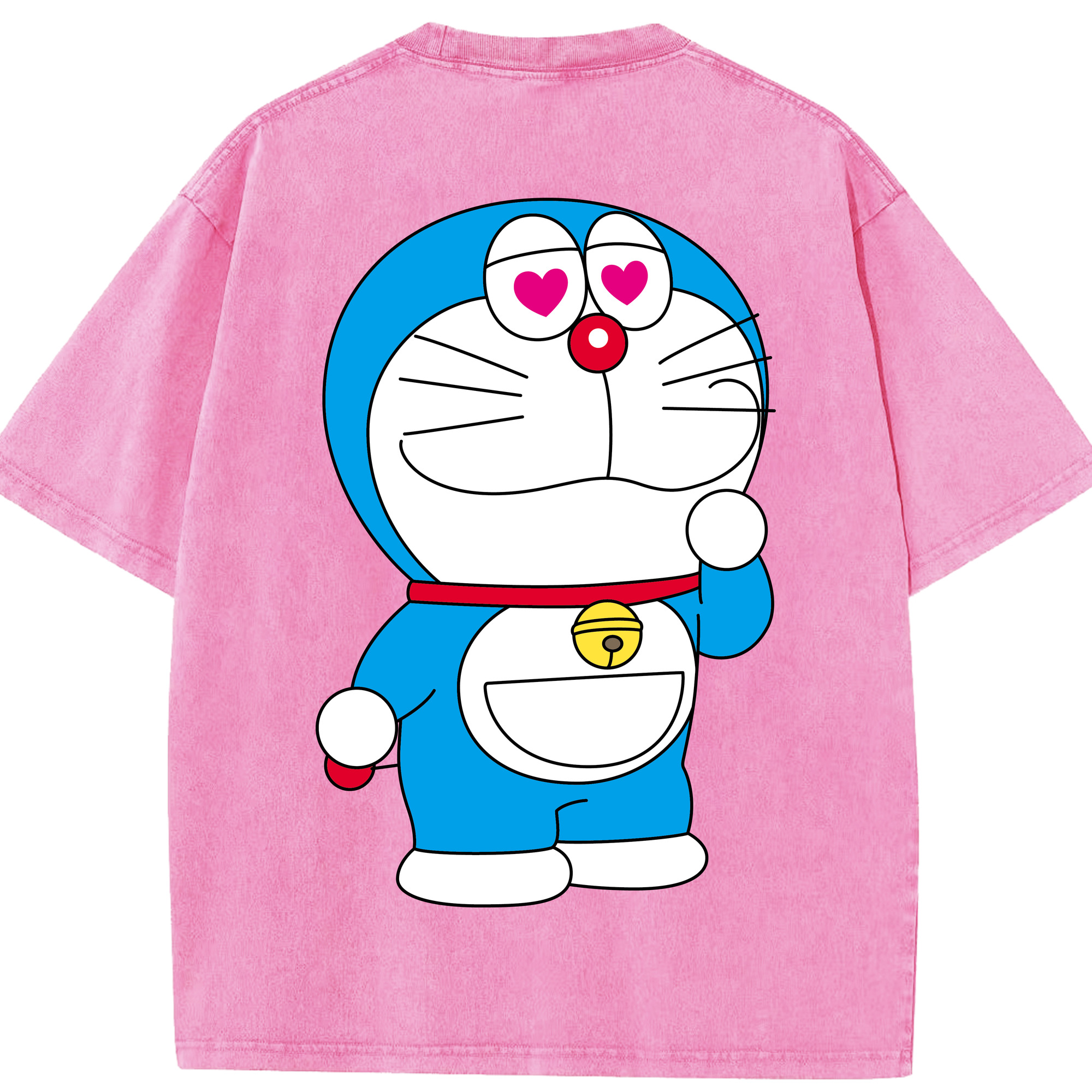 （画像用） ドラえもん Doraemon 綿100% ヴィンテージ風 半袖Tシャツ（背面プリント）